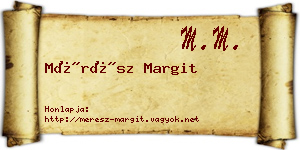 Mérész Margit névjegykártya